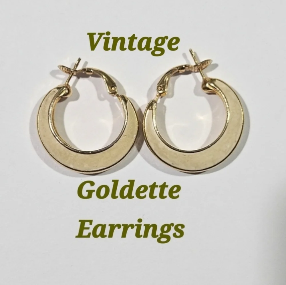 Vintage Goldette Gold and Enamel Earrings
